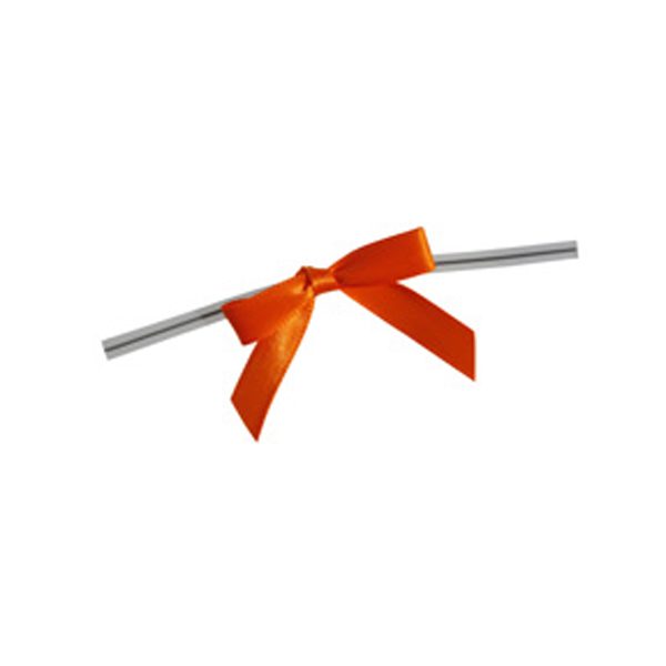 Orange Small Twist Tie Bows