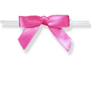 Hot Pink Medium Twist Tie Bows