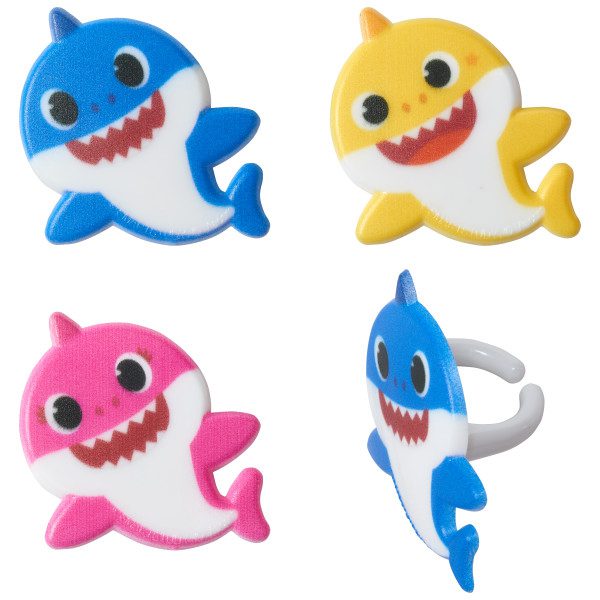 Baby Shark Mommy, Daddy and Baby Rings