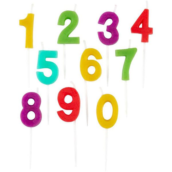 Birthday Numbers Candle Pick Set