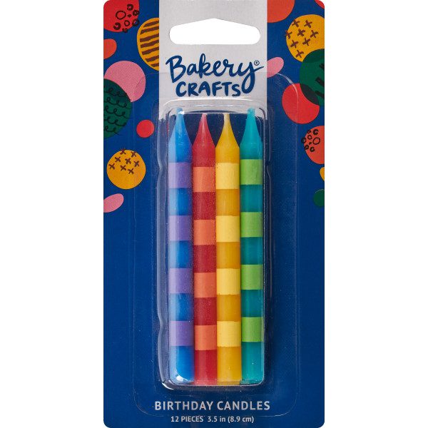 Primary Striped Candles
