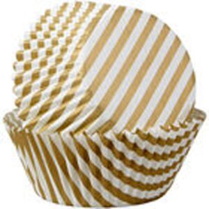 Gold Stripes Standard Baking Cups