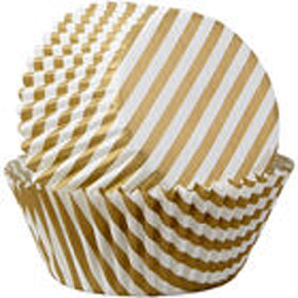 Gold Stripes Standard Baking Cups