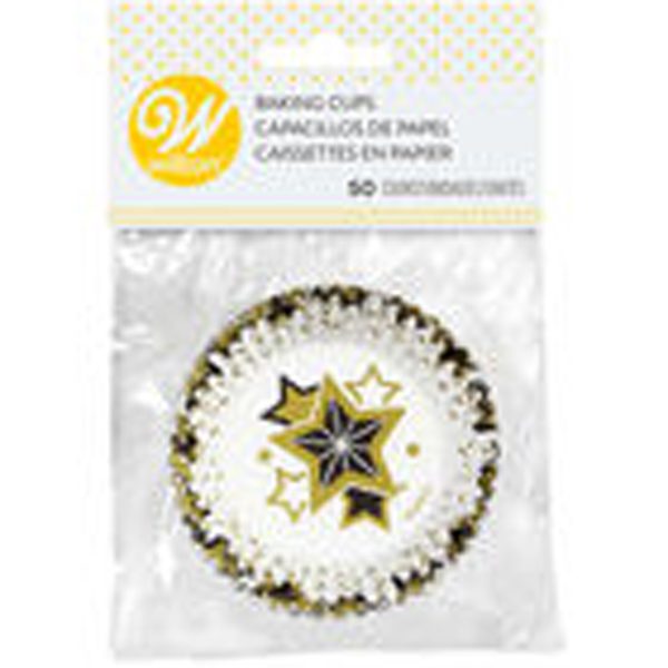 Black and Gold Stars Standard Baking Cups
