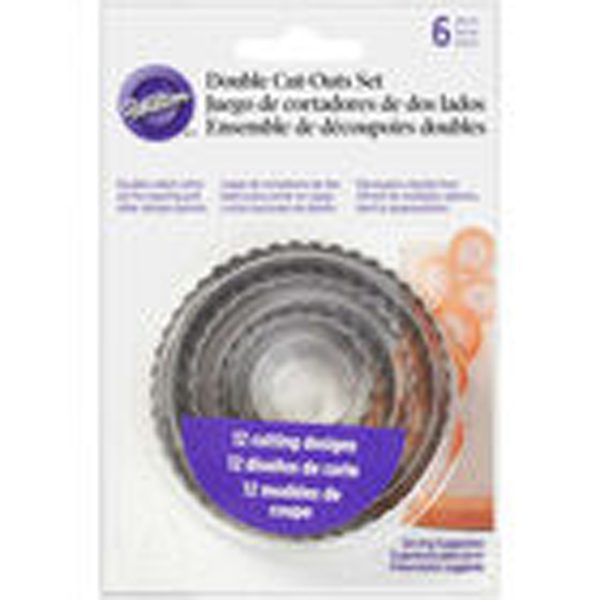Round Cutter Setn Double Sided Straight and Fluted - 6 Piece
