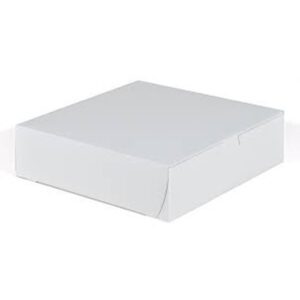 10" x 10" x 2-1/2" White Pie Box