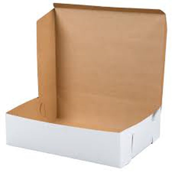 14" x 10" x 4" Quarter Sheet White Cake Box