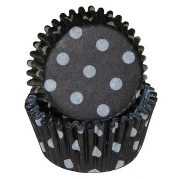 Black Dot Mini Baking Cups