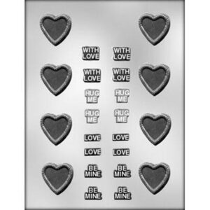 Heart & Messages Chocolate  Mold