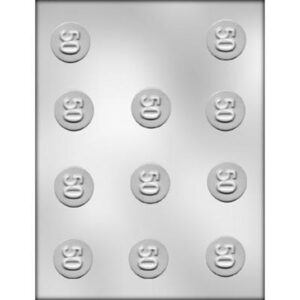 Number 50 Mint Chocolate Mold
