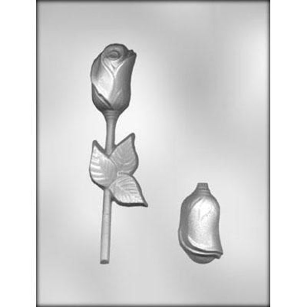 Rose with Leaf 3D Sucker Chocolate Mold