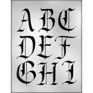 Alphabet A-I Old English Letters Chocolate Mold