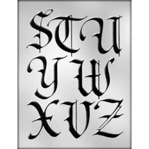 Alphabet S-Z Old English Letters Chocolate Mold