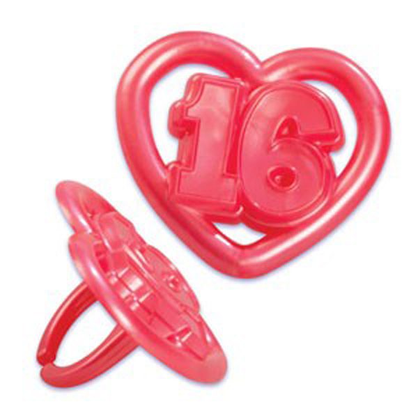 Sweet 16 Heart Rings