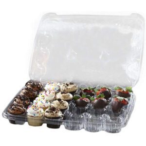 Plastic 24 Ct Mini Cupcake Container