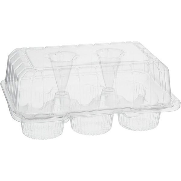 Plastic 6 Ct Cupcake Container