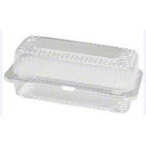 6" x 3" x 2" Plastic Rectangle Hinged Lid Container