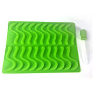 Gummy Worm Silicone Mold with Dropper