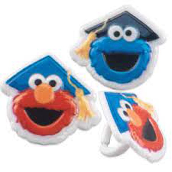 Sesame Street Elmo and Cookie Monster Graduation Rings