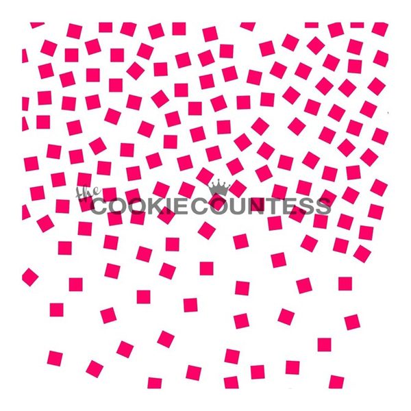 Confetti Squares Stencil