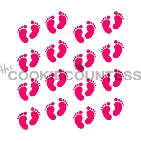 Baby Footprints Stencil