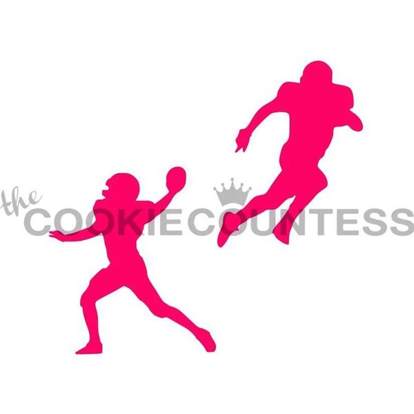 Football Players Stencil