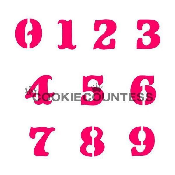 Numbers Block Stencil
