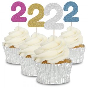 Glitter Number Cupcake Toppers