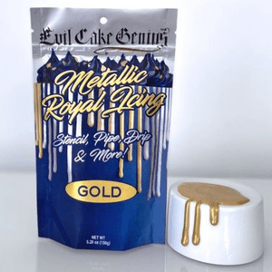 metallic gold royal icing